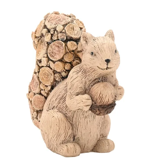 Country Living Wood Effect Squirrel Ornament 3