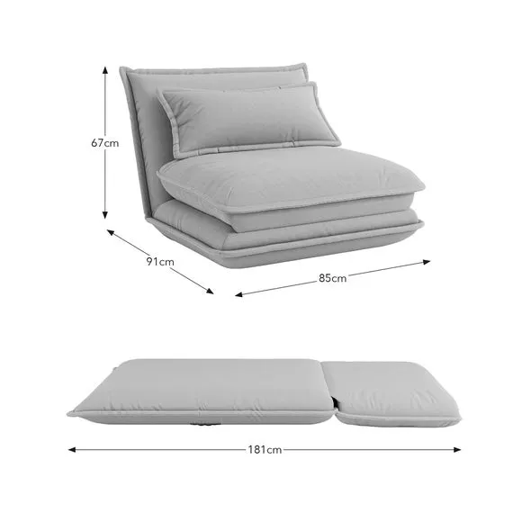 Jackson Flatweave Foldable Single Sofa Bed 6