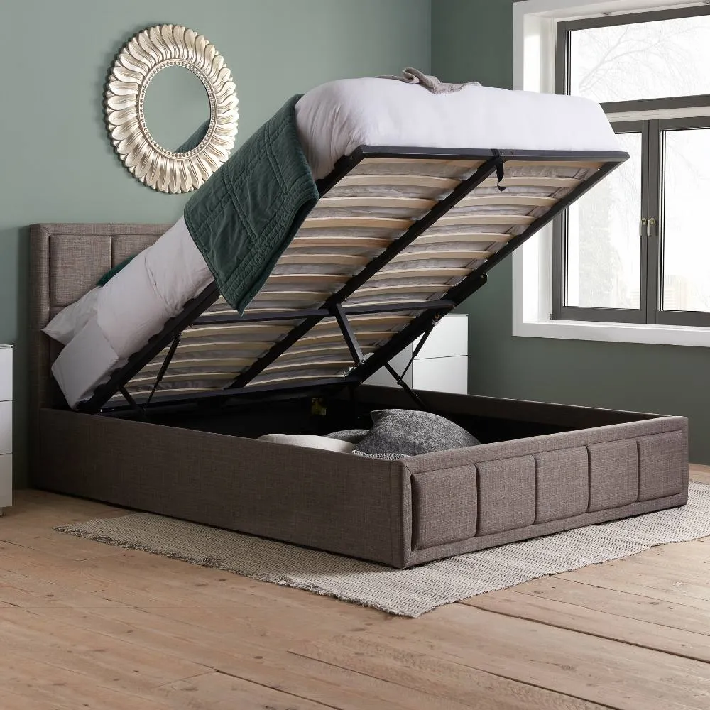 Birlea Fabric Ottoman Bed Frame Storage Hannover Gas Lift in Grey 2
