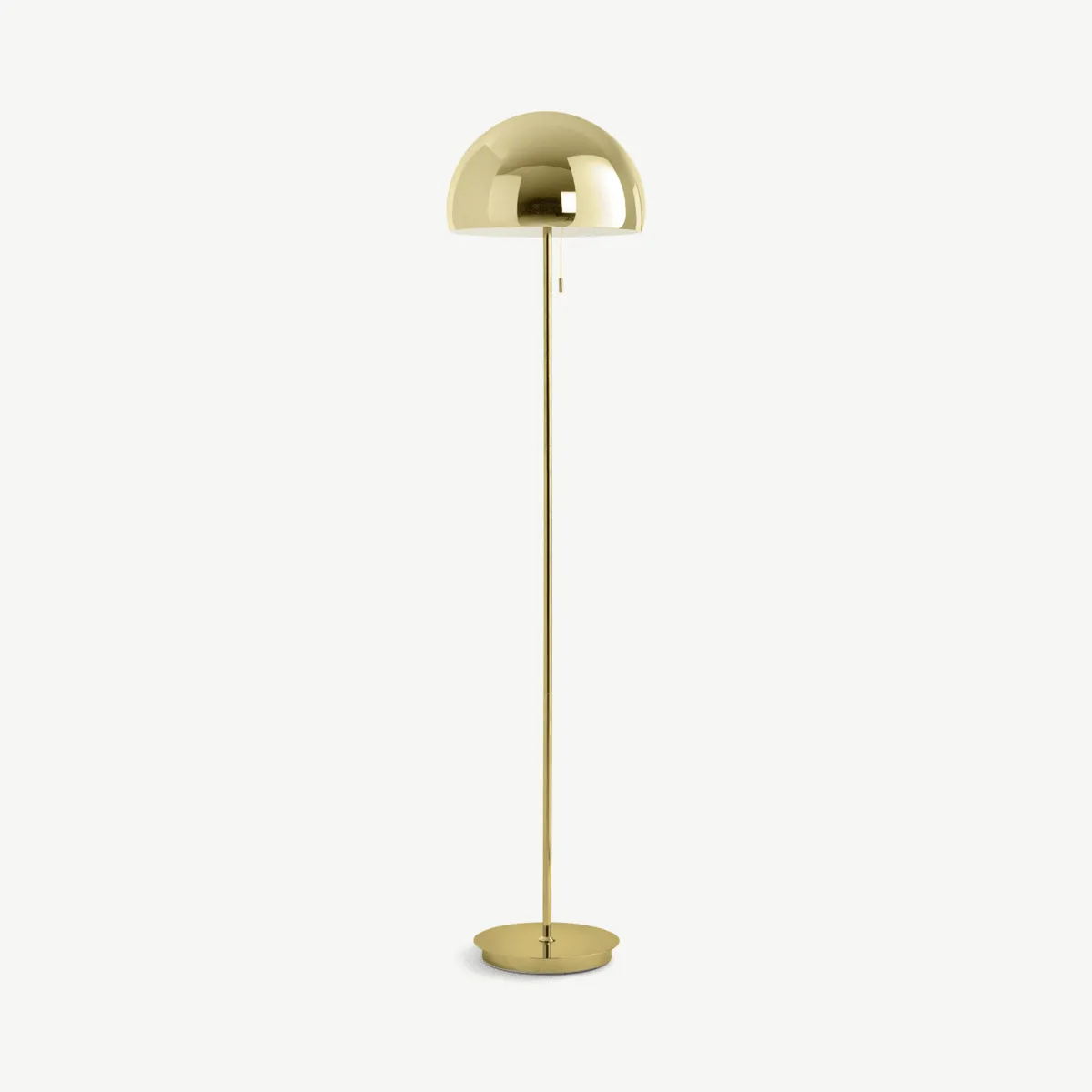 Collet Dome Floor Lamp, Brass