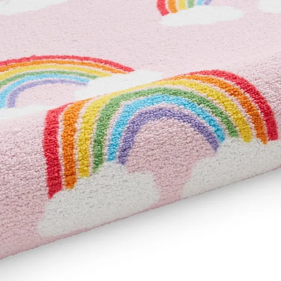 Catherine Lansfield Kids Rainbow Hearts Rug 6