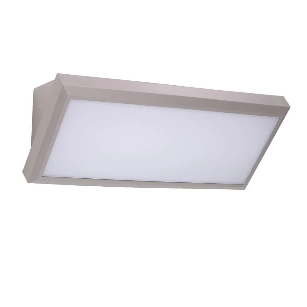 Netlighting Samper Outdoor Wall Down Lamp Grey LED 12W 3000K IP65 On Off
