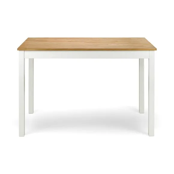 Coxmoor 4 Seater Rectangular Dining Table, Off White Solid Oak 3