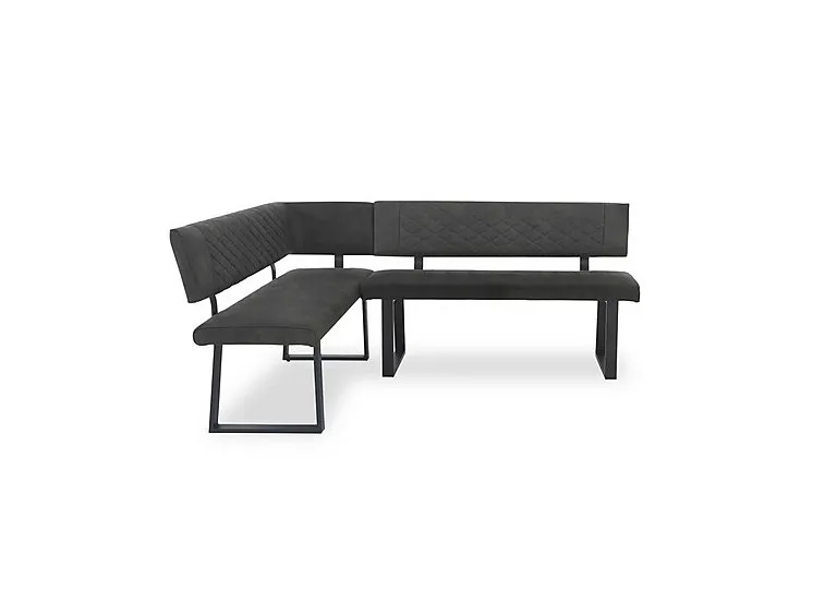 Warrior Left Hand Facing Corner Dining Bench - Grey