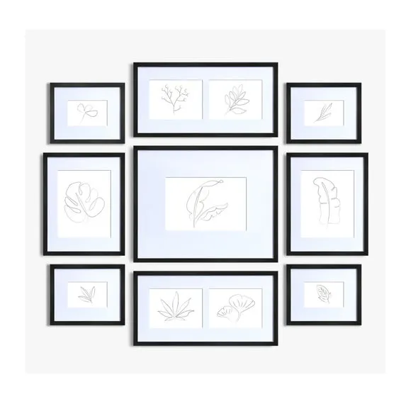 Nielsen Set of 9 Multisize Wooden Photo Frames 2
