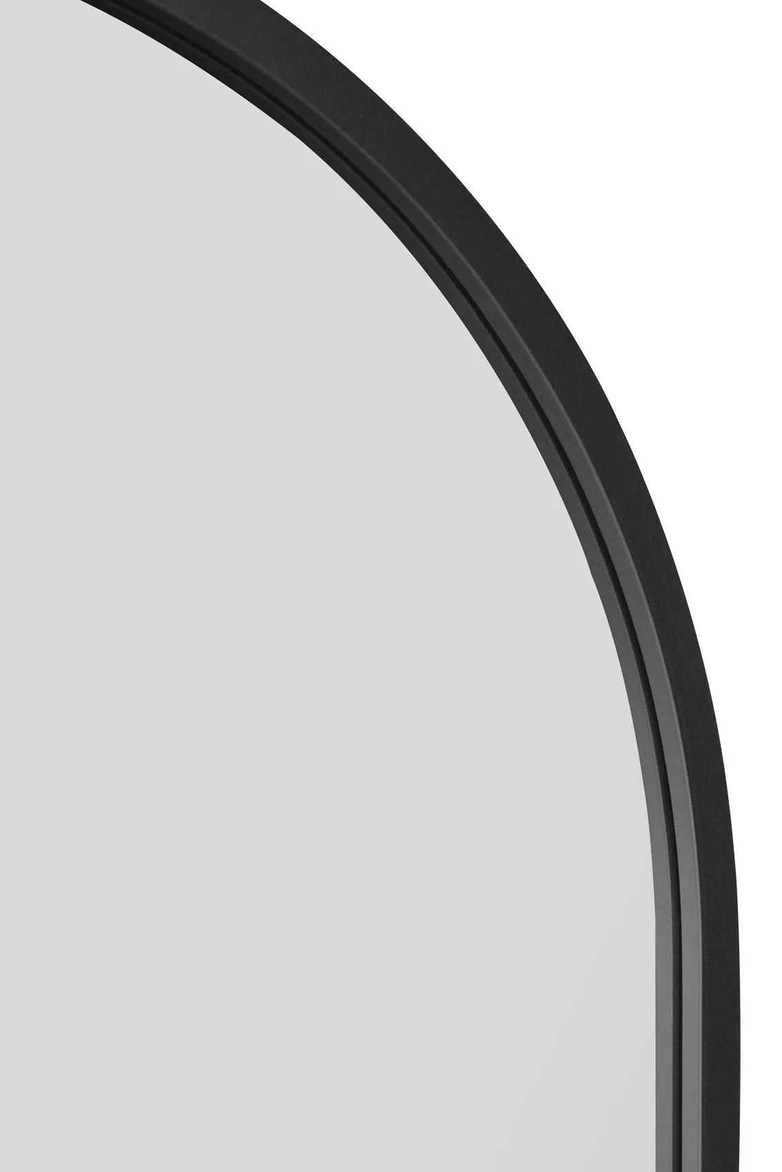 MirrorOutlet Black Framed Arched Leaner/Wall Mirror 55" X 27.5" (140CM X 70CM) 5