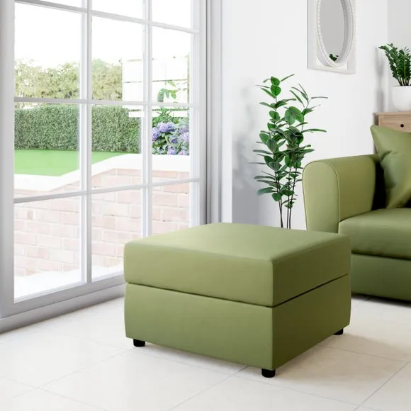 Square Opulent Velvet Storage Footstool 1