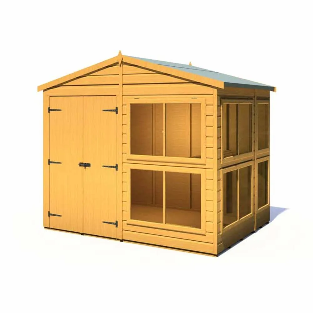 Shires Sun Hut 8 x 6 Feet Potting Shed - L179 x W244.8 x H222.5 cm in Brown 3