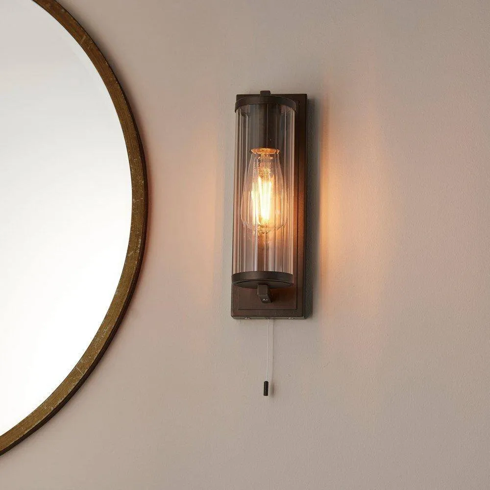 Netlighting 'COMO' Non Dimmable Stylish Contemporary Bathroom Glass Wall Lamp in Brown 5