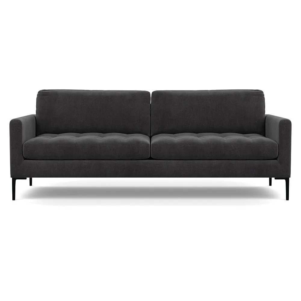 Heal's Eton 4 Seater Sofa Smart Luxe Velvet Nickel Black Feet 1