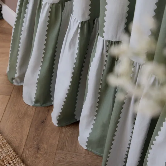 Furn. Birdie Stripe Pencil Pleat Curtains 4