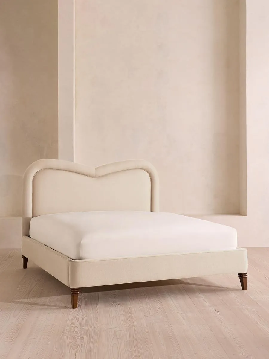 Keira Bed, Superking, Linen, Bisque
