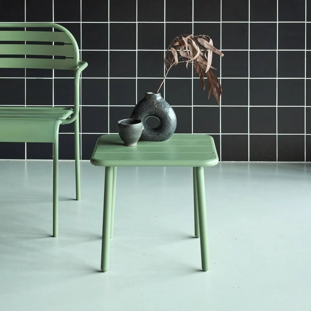 sweeek Square steel garden coffee table in Green 3