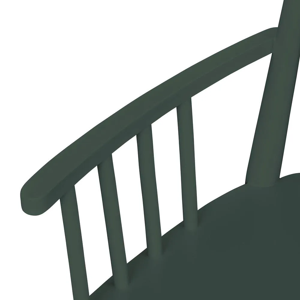 Statement Furniture Queensbury Bench with Back, Wooden Bench Seat in Bottle Green 5