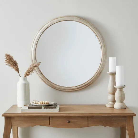 Churchgate Painted Oak Effect Round Wall Mirror