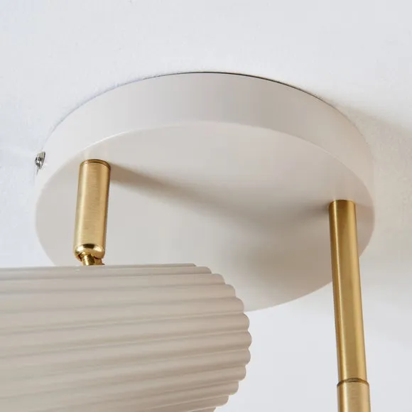 Georgi Industrial Ribbed 3 Light Adjustable Semi Flush Spotlight 4