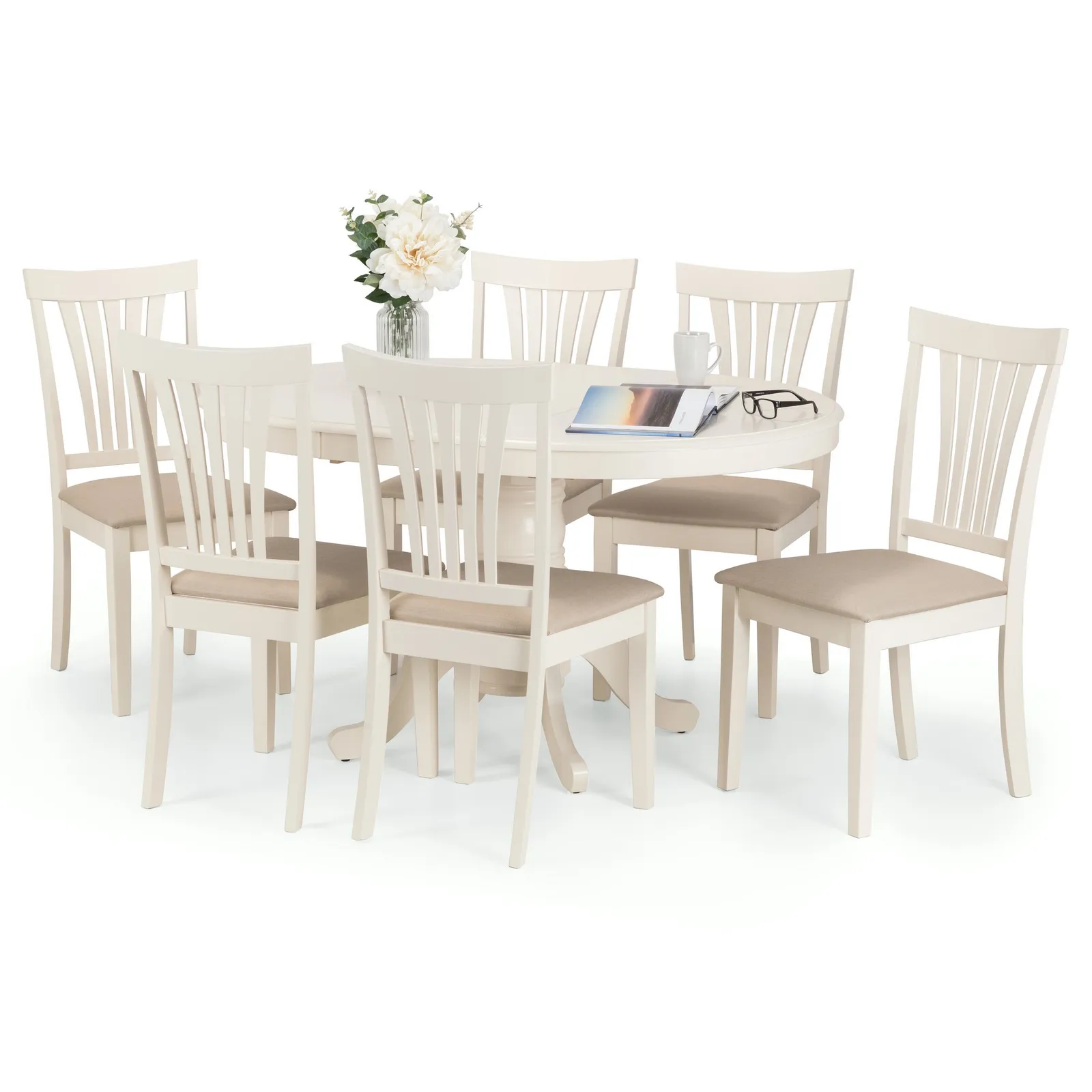 Stanmore Dining Table with 4 Chairs Cream