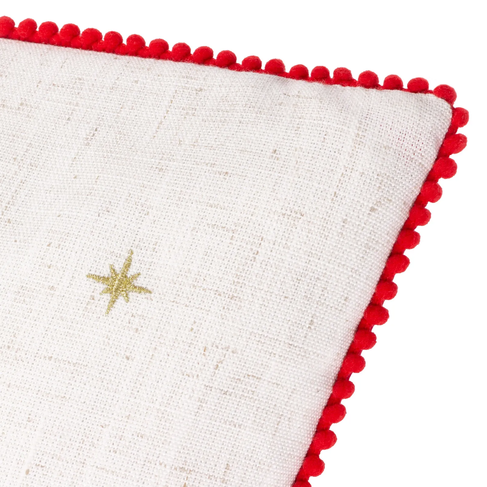 Wylder Twinkling Tree Embroidered Christmas Cushion in White 4
