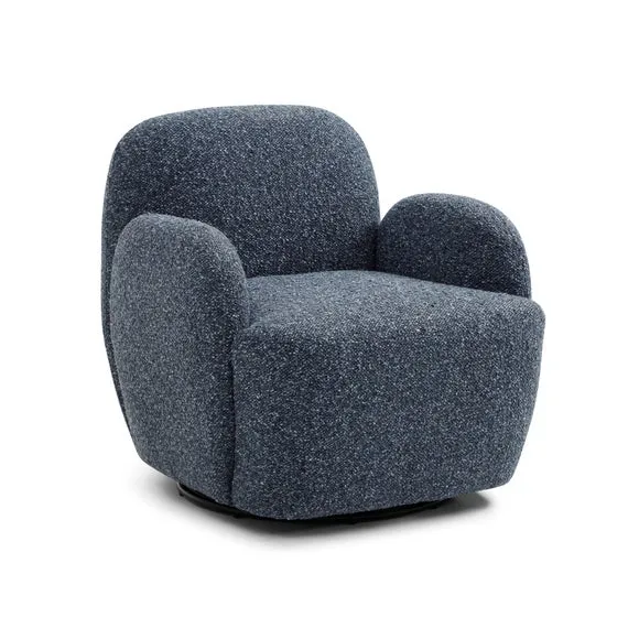 Ila Chunky Chenille Swivel Chair 6