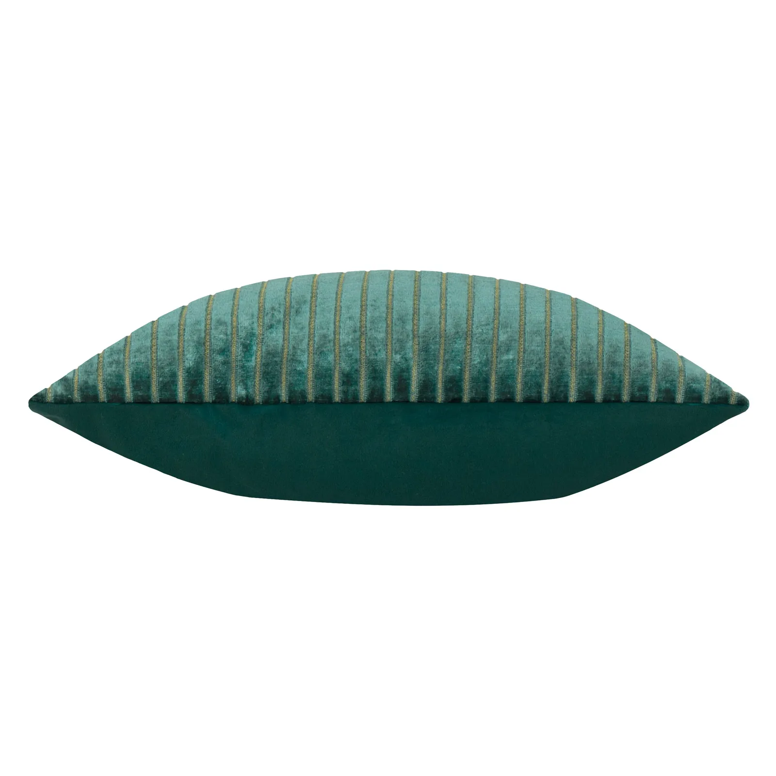 Paoletti Savoy Stripe Velvet Cushion in Teal 4