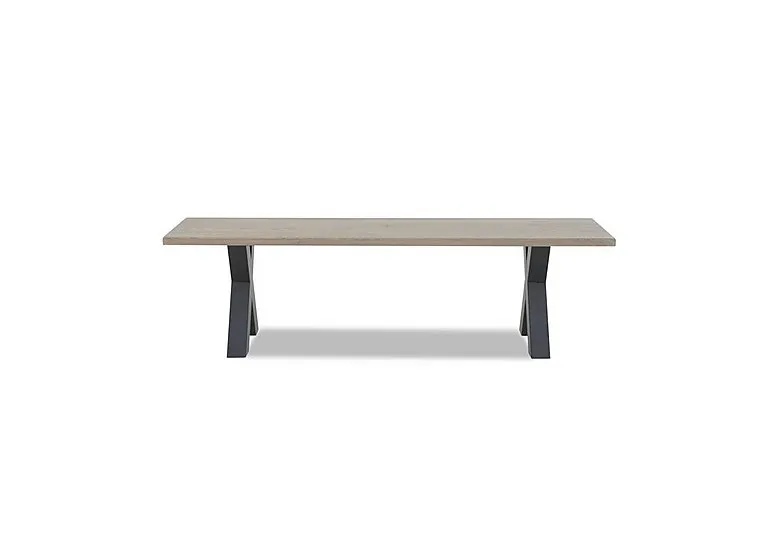 Terra Compact Dining Bench with X Shaped Legs - 140-cm - Vintage Grey