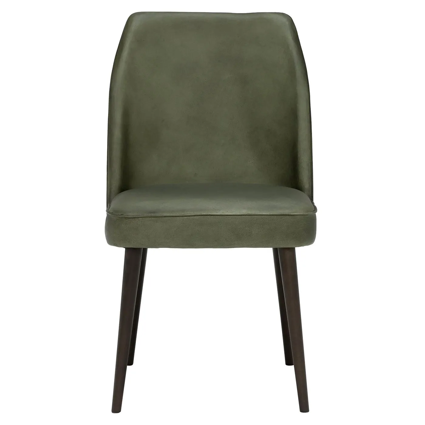 Gaia Dining Chair - Green - Leather - W50 x D58 x H87cm - Barker & Stonehouse