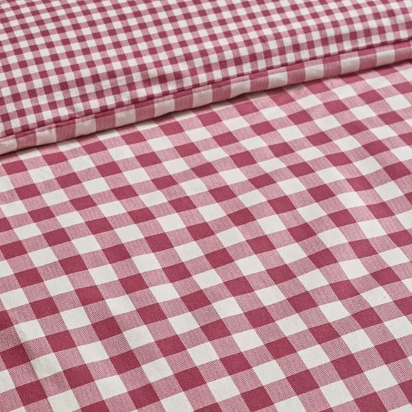 Catherine Lansfield Gingham 100% Brushed Cotton Duvet Cover & Pillowcase Set 3