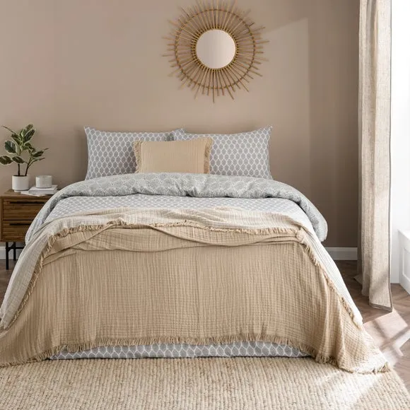 Reversible Muslin Cotton Throw Blanket 3