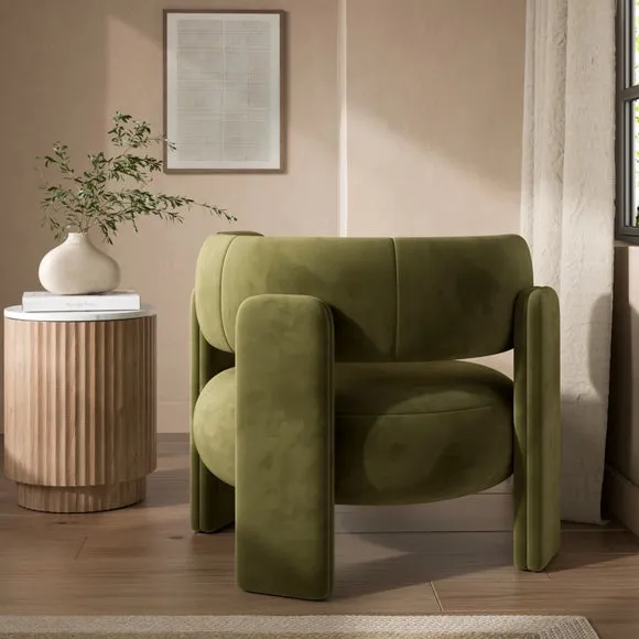 Hailey Chunky Velvet Accent Chair 2