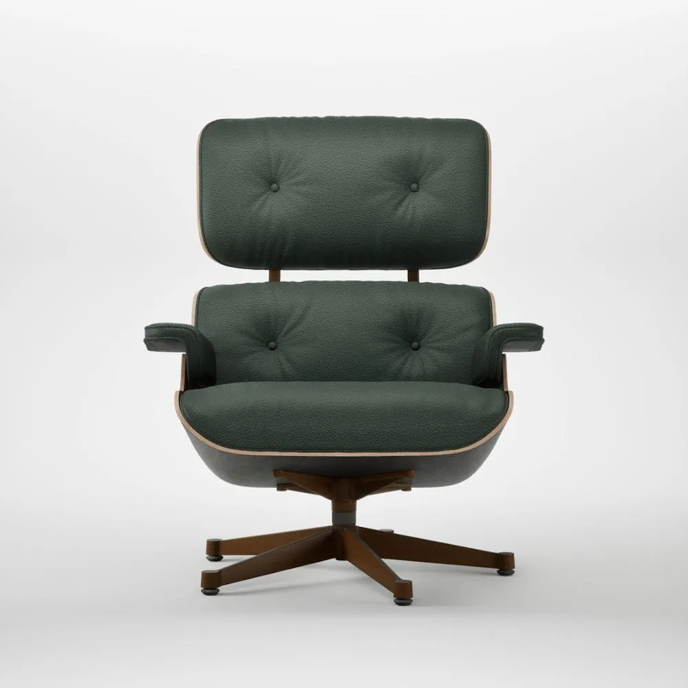 Eames Lounge Chair Cherry Natural Contemporary L50 59 Jade Polished Black Base 05 2