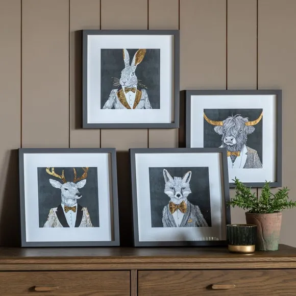 Cedar and Sage The Four Woodland Gentlemen Framed Print