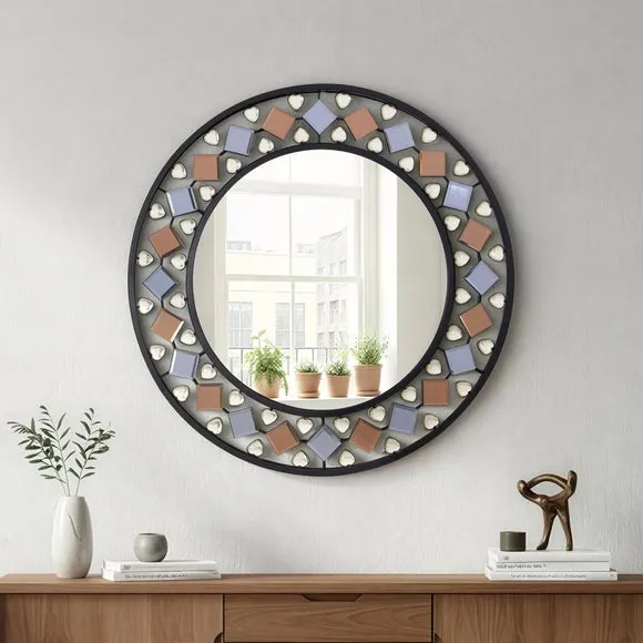 Global Gem Edge Round Wall Mirror