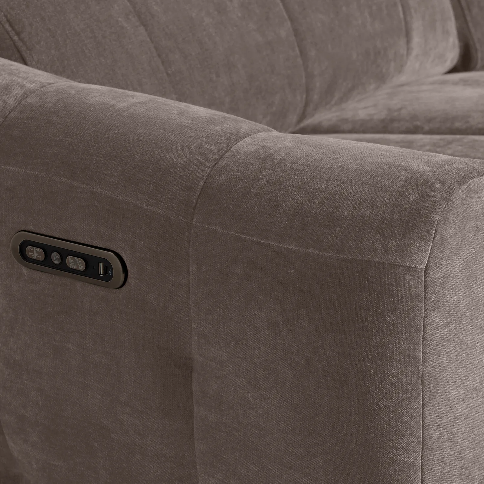 Montgomery 2.5 Power Seater & Headrest Recliner Sofa, Grey Fabric | Barker & Stonehouse 3