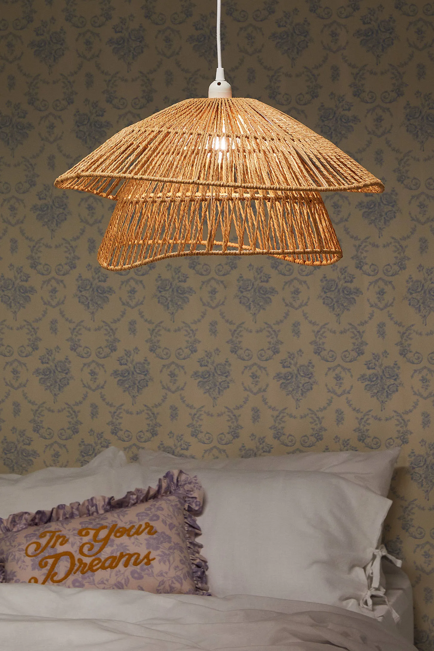 Wavy Bamboo Lamp Shade - Neutral 2