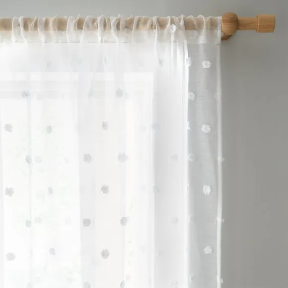 Tufted Slot Top Single Voile Panel