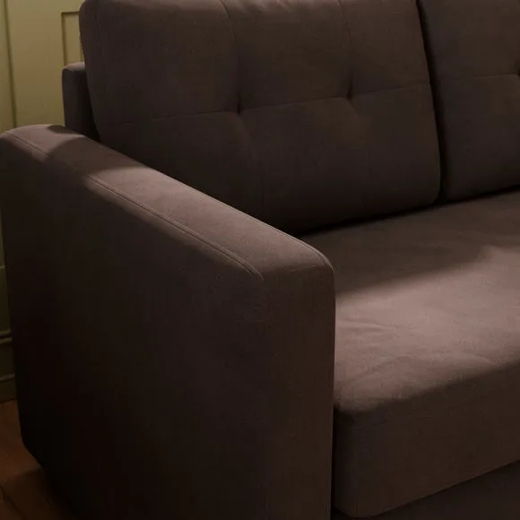 Barker Velvet Trundle Corner Chaise Sofa Bed 5