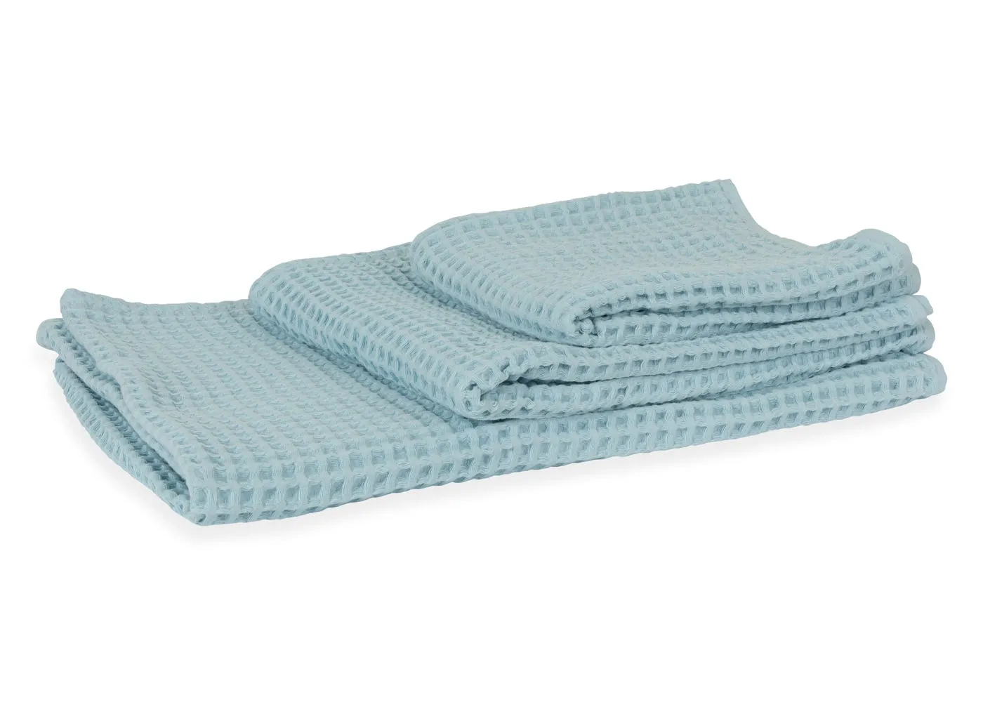 Heal's Waffle Bath Towel Sea Blue 70 x 140cm 1