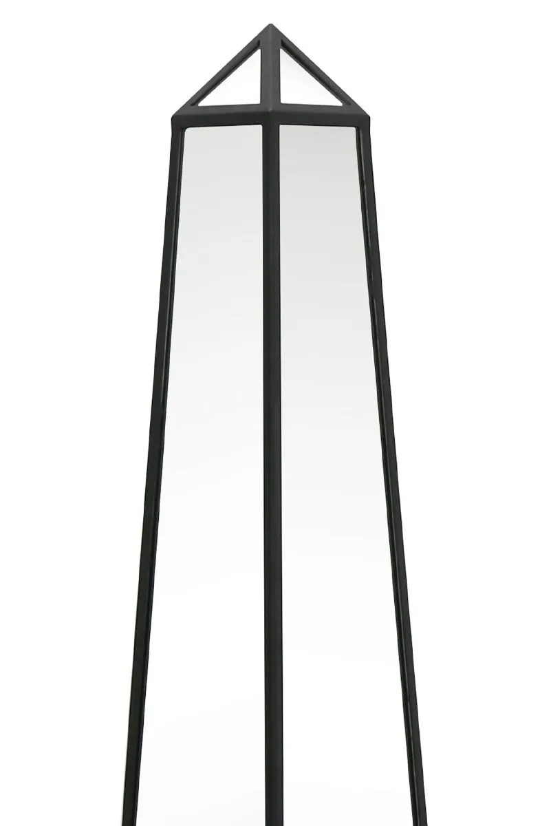 MirrorOutlet Black Metal Edged Mirrored Garden Ornament (100CM X 20CM X 20CM) 4
