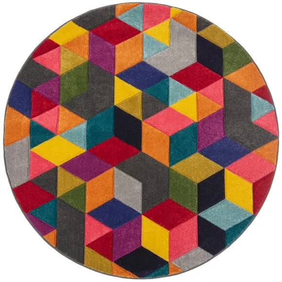Spectrum Dynamic Geometric Round Rug 5