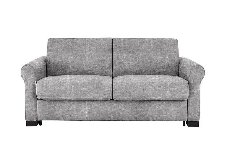 Alcova 2 Seater Fabric Sofa Bed with Scroll Arms - Light Grey - Sofas and Armchairs - In Time for Christmas
