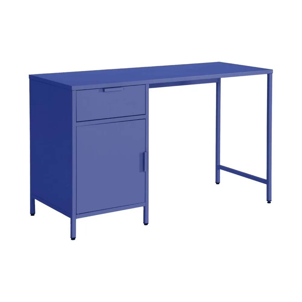 sweeek Laminated steel children's desk 1 drawer in Blue 2