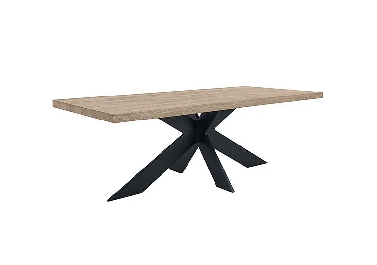 Terra Straight Edge Dining Table with Star Base - 180-cm - Vintage Grey