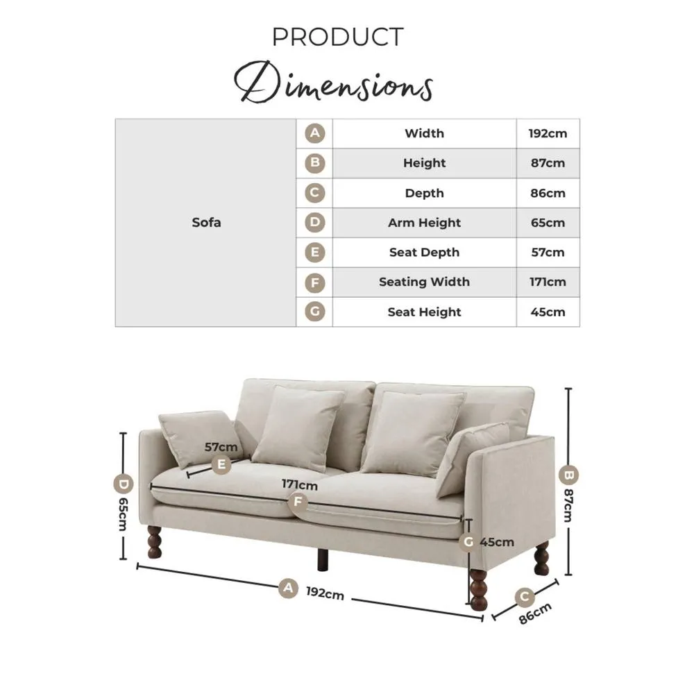 FurnitureboxUK Monroe Faux Leather 3 Seater Sofa in Brown 2