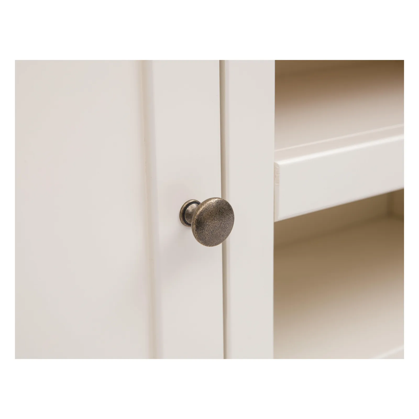 Cabinet Bits Castelli Off-White 2 Door TV Cabinet Brass Knob 5