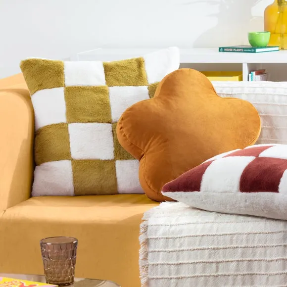 Heya Home Cozee Check Square Cushion 6