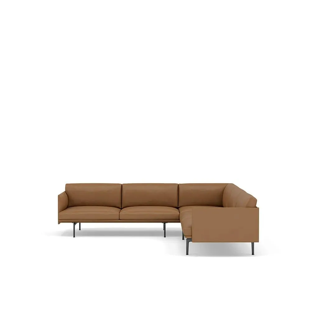 Muuto Outline Corner Sofa Refine Leather Cognac 1
