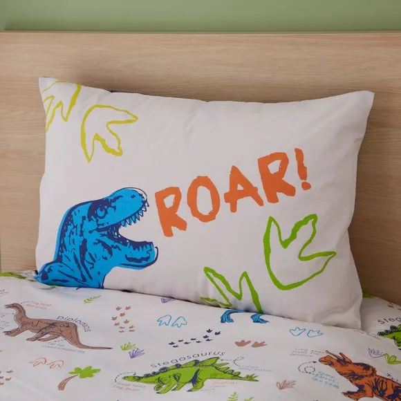Catherine Lansfield Prehistoric Dinosaurs Polycotton Duvet Cover & Pillowcase Set 2