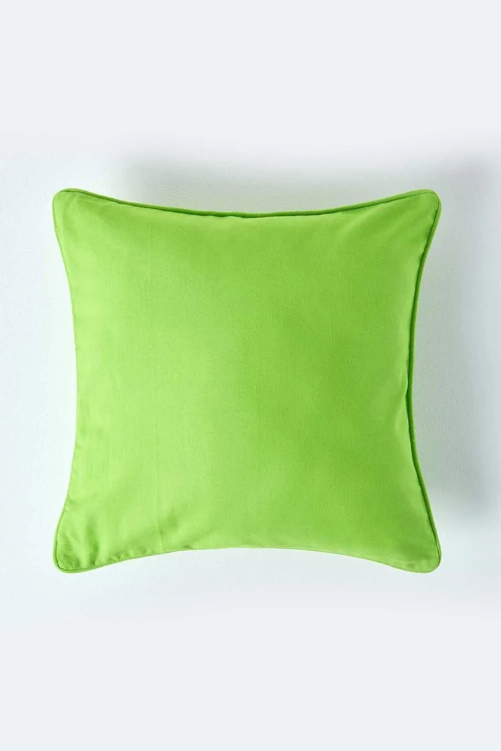Homescapes Cotton Plain Cushion Cover in Green 1