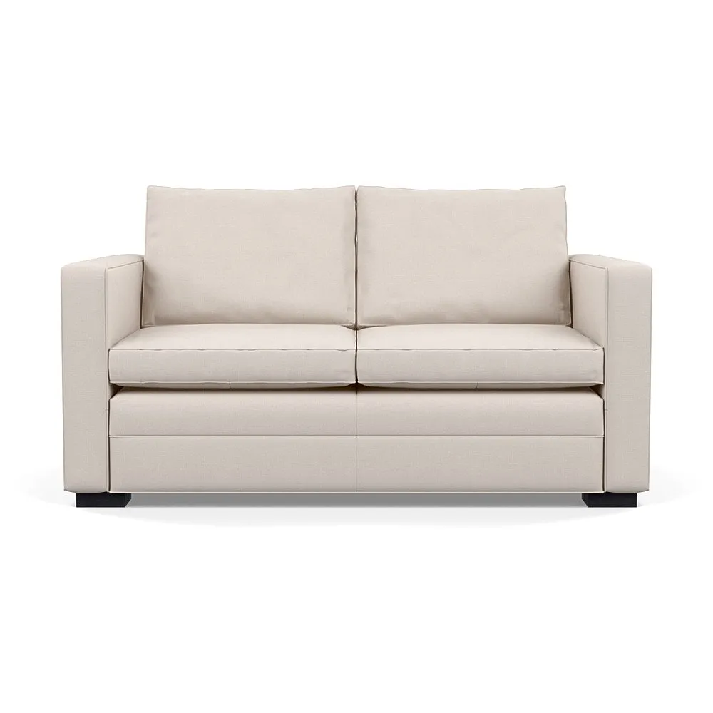 Heal's Palermo 2 Seater Sofa Siena Cotton Natural Black Feet