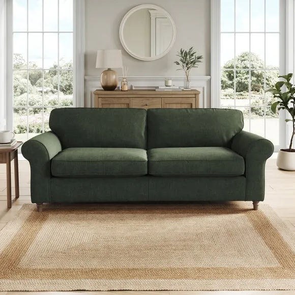 Flori Tonal Plush Chenille 4 Seater Sofa 1